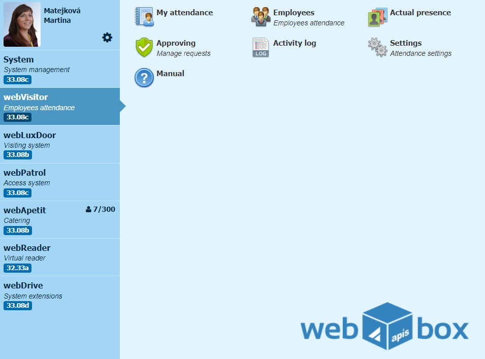 Main screen