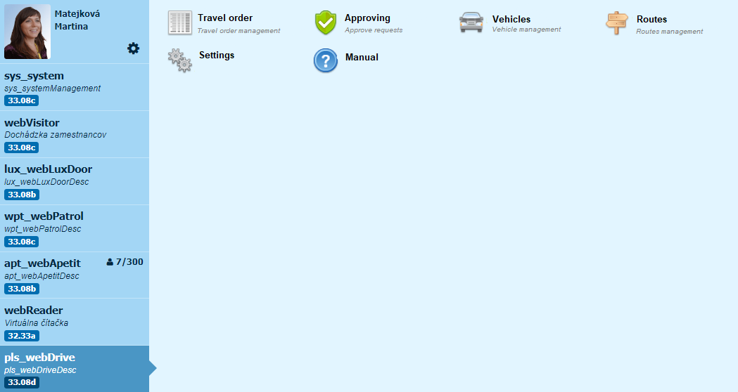 Modul webDrive