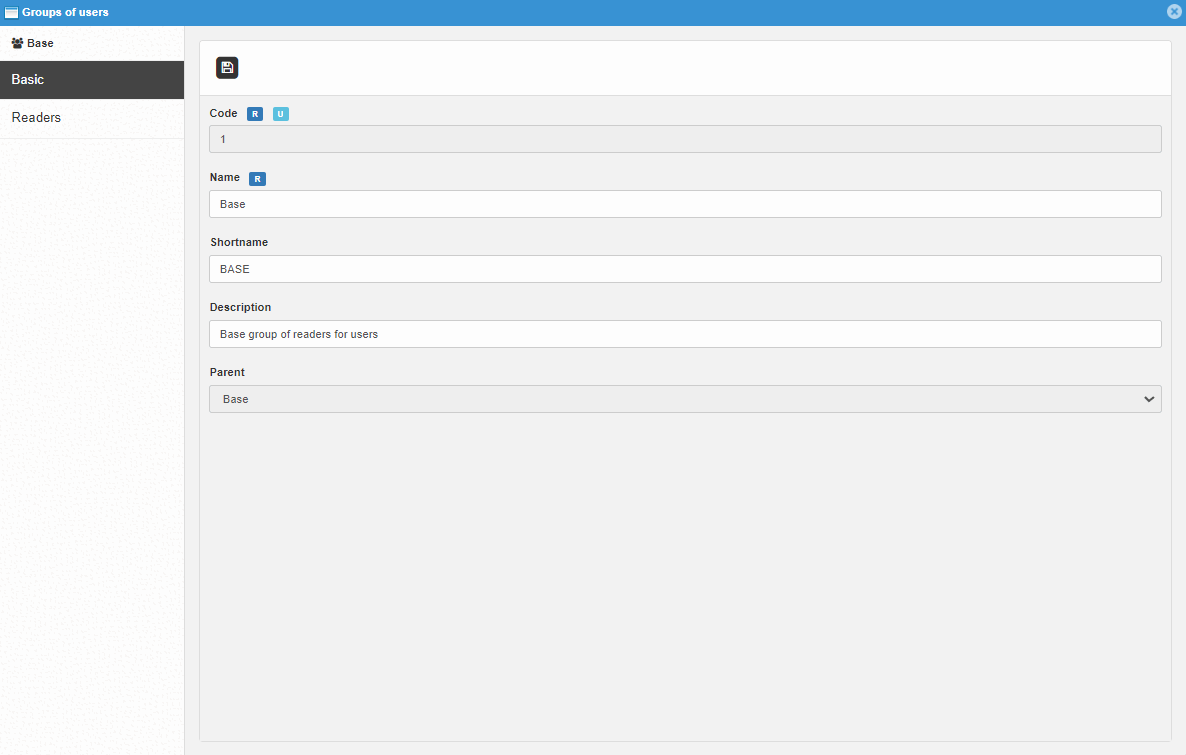 Groups of users - Basic