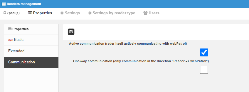 Active communication not activated