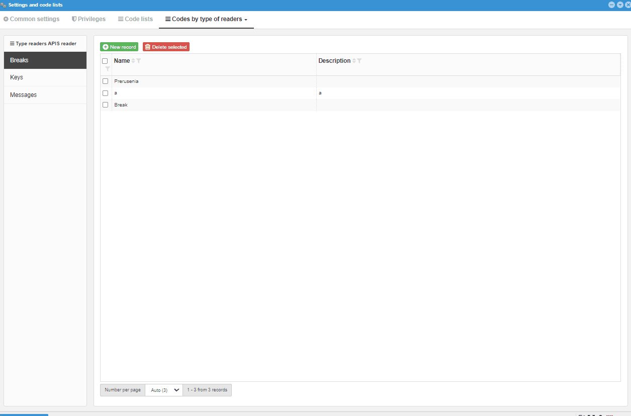 Type readers APIS reader