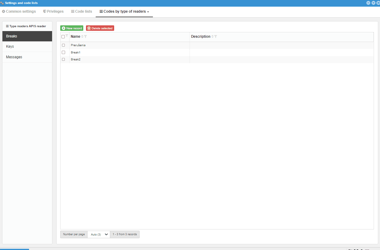 Type readers APIS reader