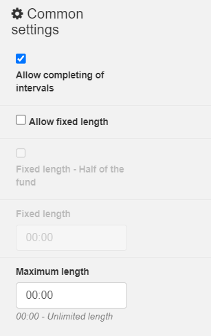 Completing of intervals 1