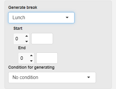 Breaks generator- conditions 2