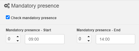 Mandatory presence 1