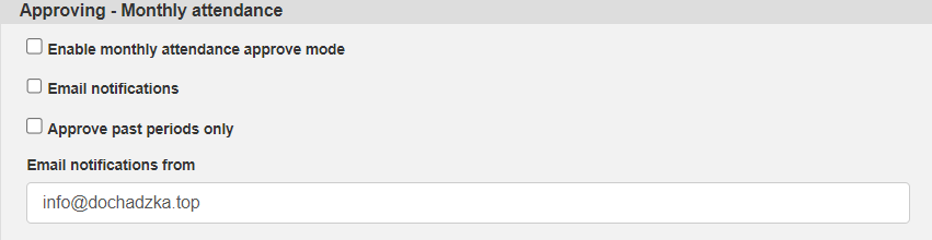 Attendance approval